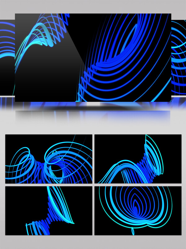 形状几何LED现代技术色彩影像视频