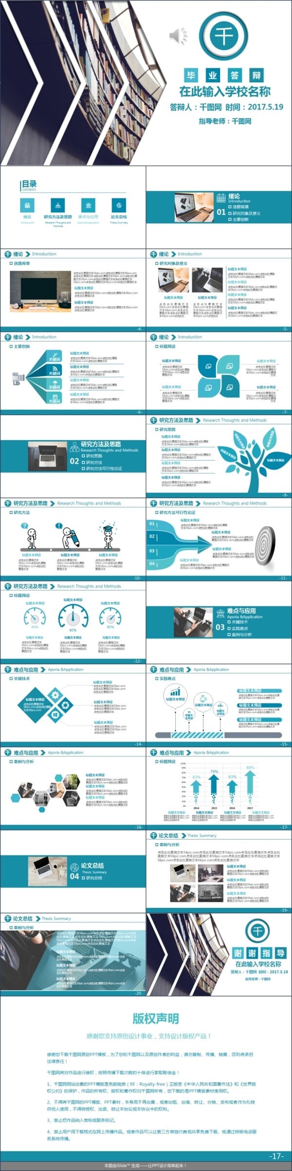2017高校畢業(yè)答辯PPT模板