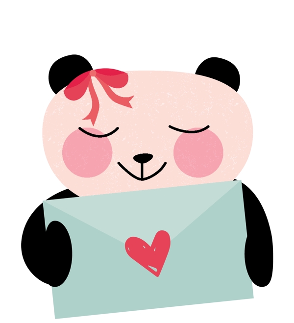 小熊高清卡通手绘爱心情侣动物矢量素材
