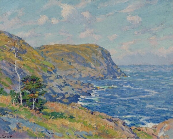 CharlesEbertBlackHeadMonheganIsland畫家風(fēng)景畫靜物油畫建筑油畫裝飾畫