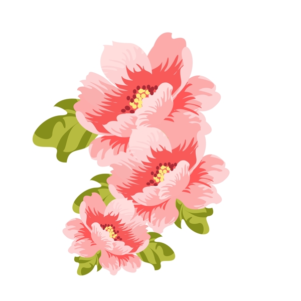 中国风手绘兰花设计可商用元素
