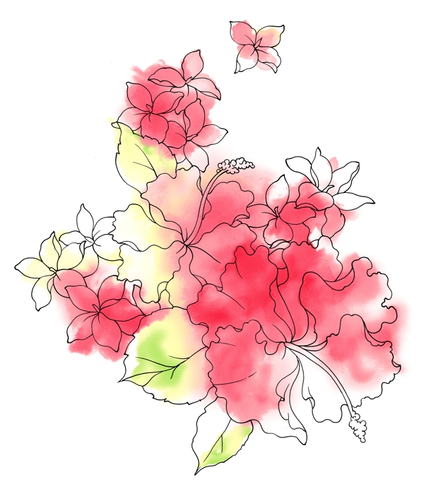 粉色花素材