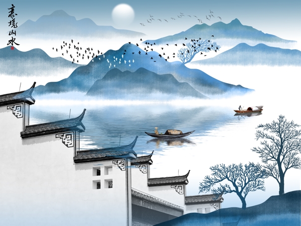 新中式背景墻