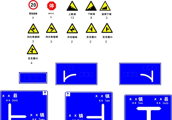 交通常用標(biāo)識牌