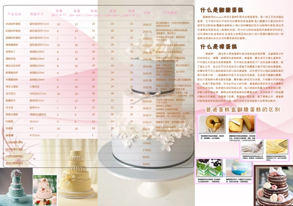 蛋糕店折頁