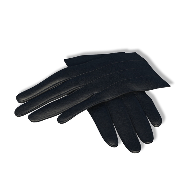 黑色真皮保暖手套