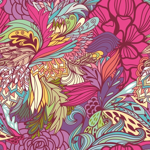 無縫花紋圖片