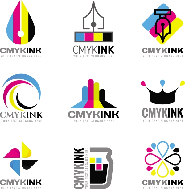 cmyk四色logo