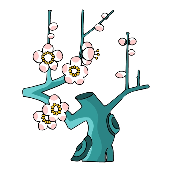 樹木古典插畫