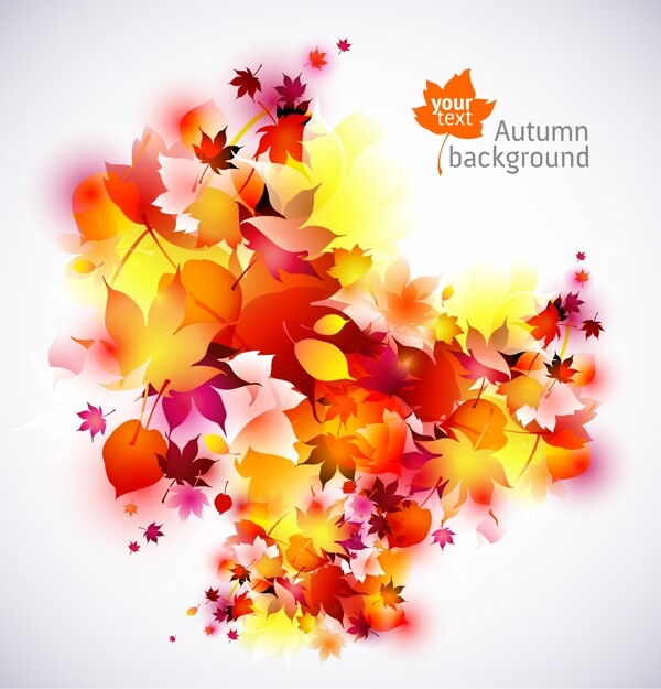 秋季紅葉矢量背景素材