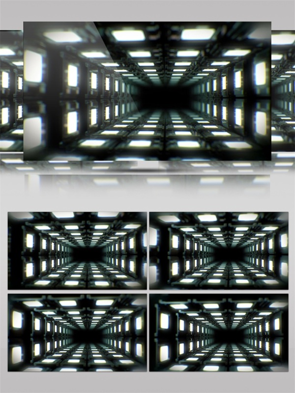 灰白光格子动态视频素材