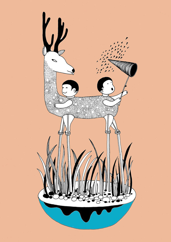 位圖插畫時尚插畫卡通插畫藝術效果免費素材