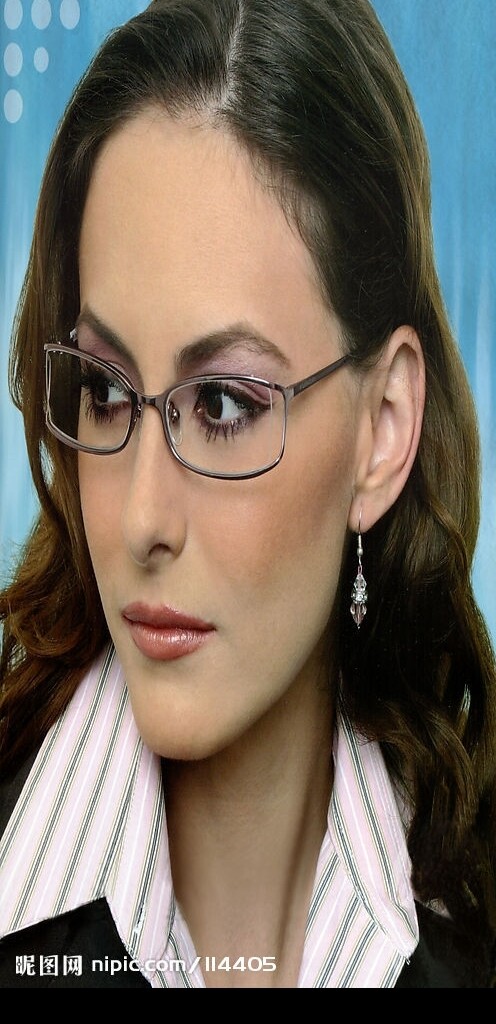 眼镜模特职业女性高清晰图片