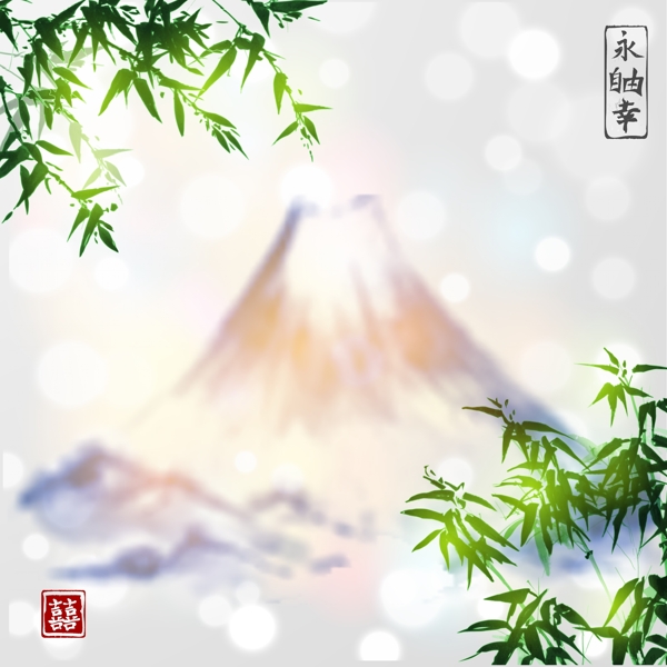 綠色的竹子