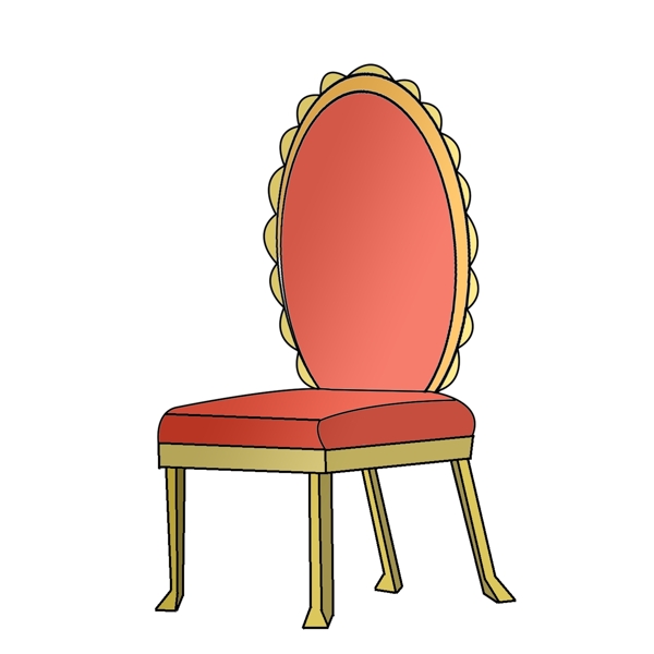 欧式古典椅子插画