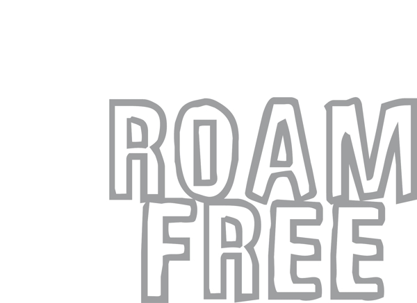 印花矢量圖文字英文Roamfree免費(fèi)素材