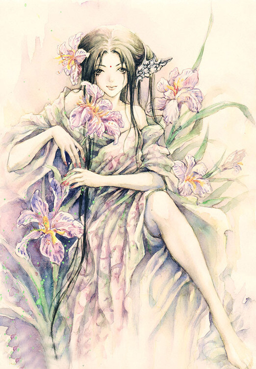 位圖人物色彩插畫CG插畫免費素材