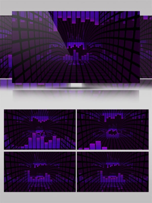 紫色律动方格高清视频素材