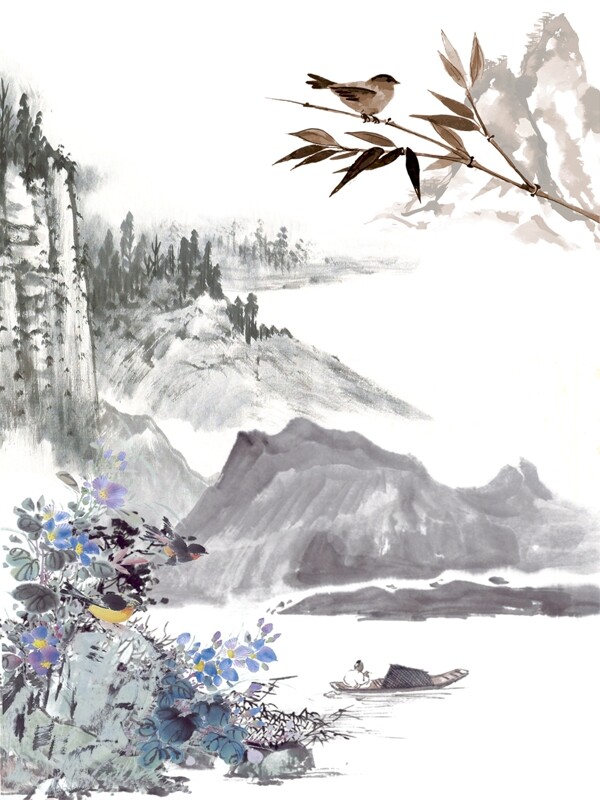 原创中国风山水装饰画