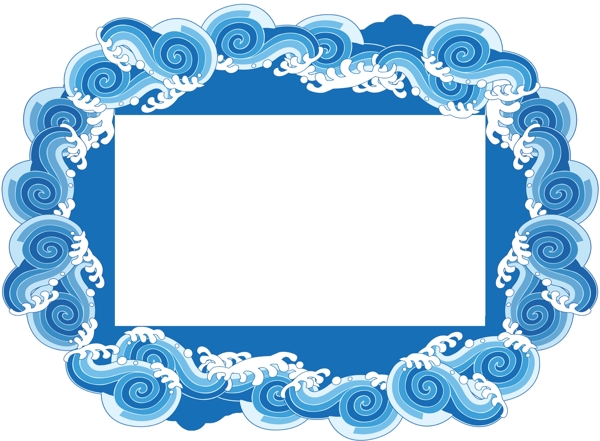 海浪的異形地貼浪花