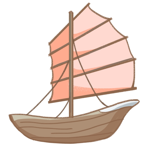 木质图案帆船