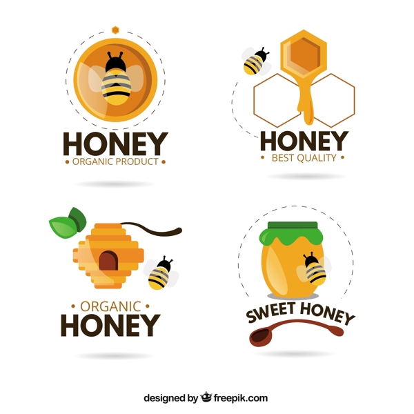 有机蜂蜜的有趣的标志