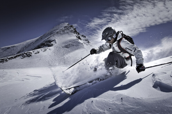 滑雪户外运动图片