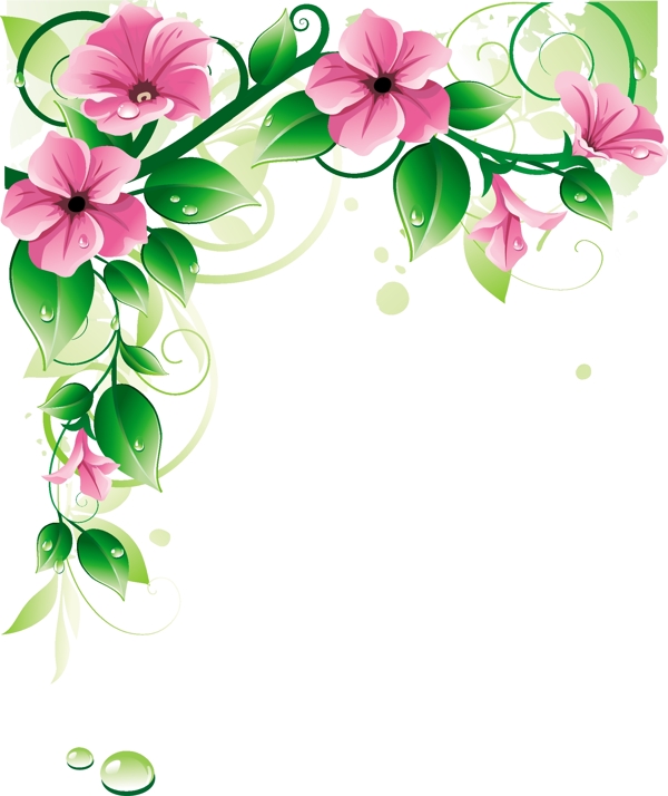 鮮花素材矢量圖