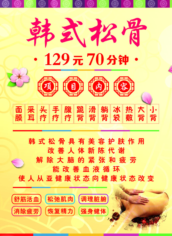 韓式松骨海報(bào)