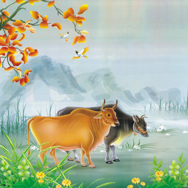 掛歷牛圖片