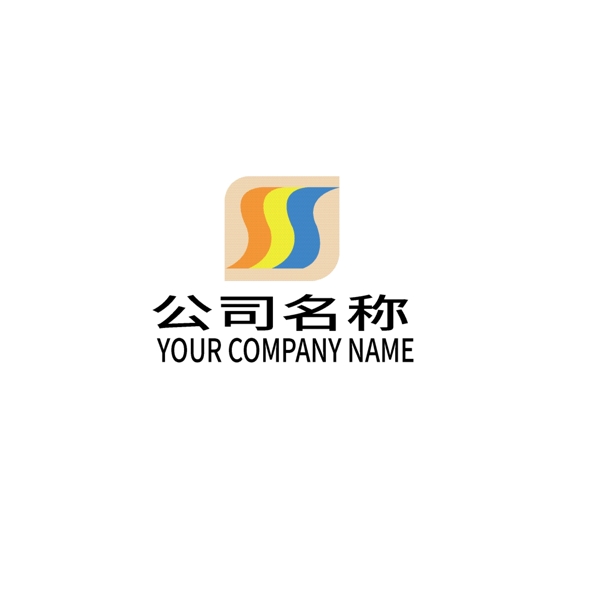 多彩叠加logo设计