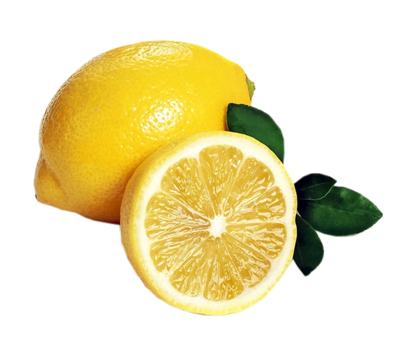 新鲜切开的柠檬免抠psd透明素材