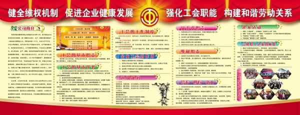 工會(huì)紅色企業(yè)展板