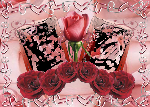 玫瑰相框图片