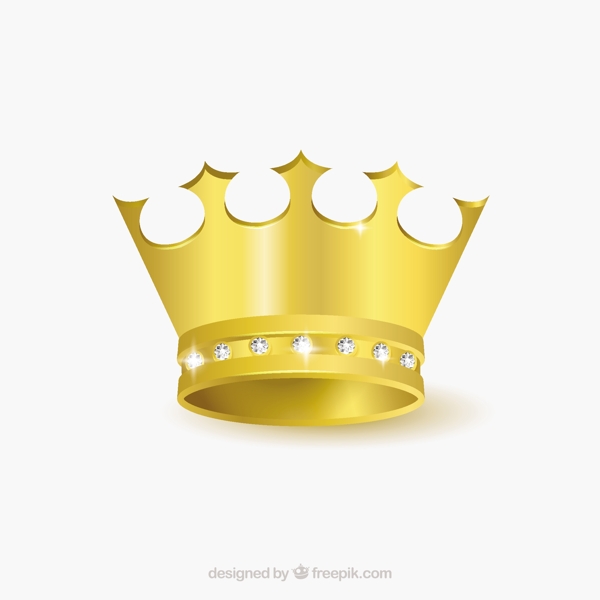 优雅的金色皇冠图标