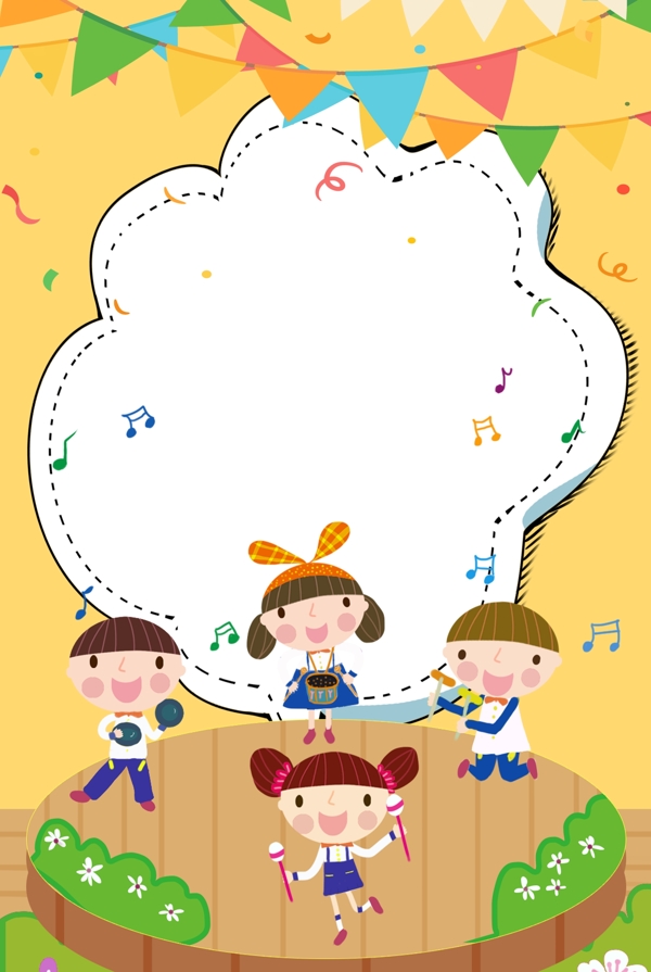 歌唱兴趣班儿童教育音乐背景