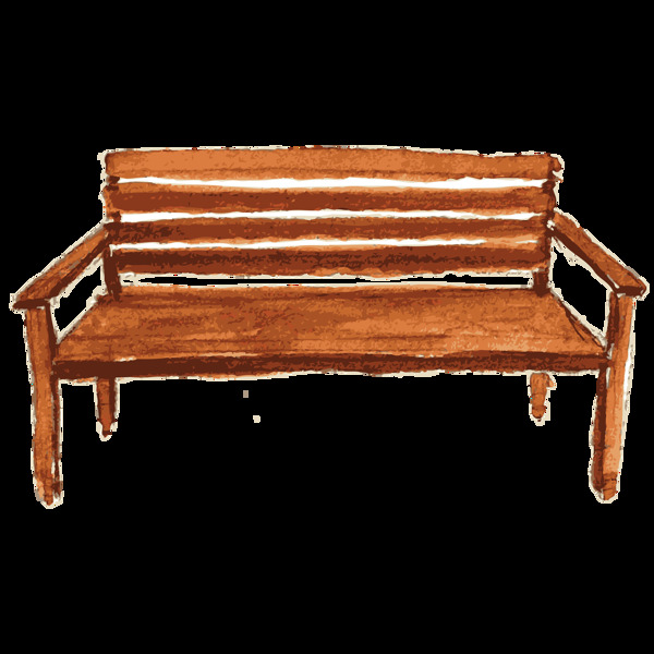 木质板凳卡通透明素材