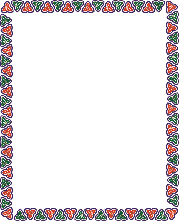 三角花邊框