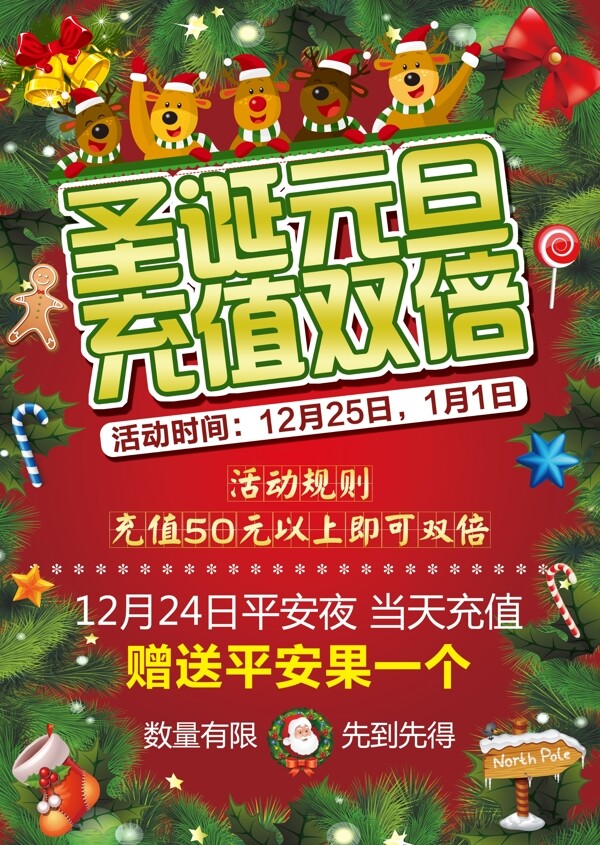 圣誕元旦充值雙倍