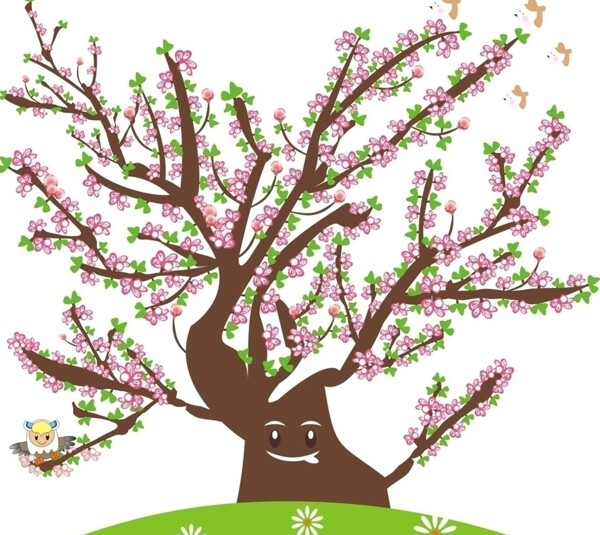 卡通桃花