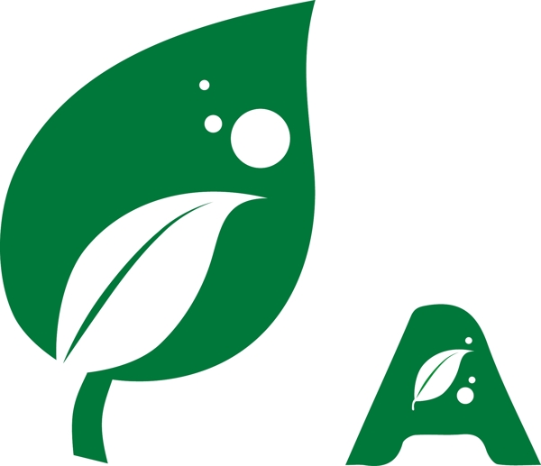 绿色叶子logo矢量素材