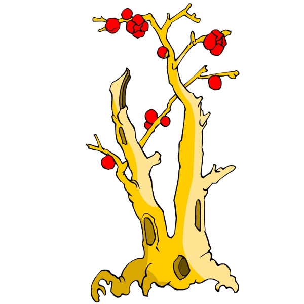 樹木古典插畫