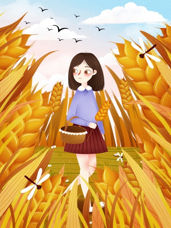 24節(jié)氣之芒種插畫