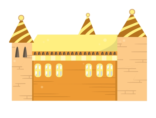 唯美城堡建筑插画