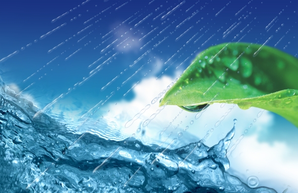超級清晰實(shí)用水珠雨滴PSD分層