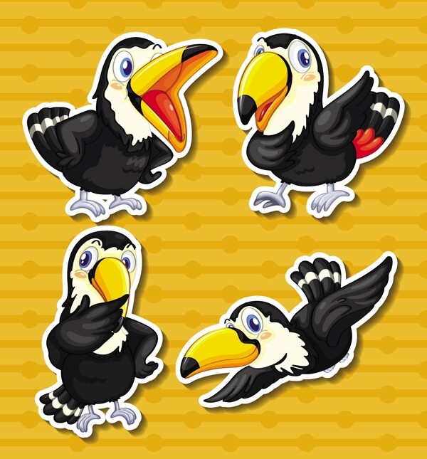 卡通鳥