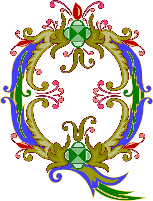 矢量花紋字母17圖片
