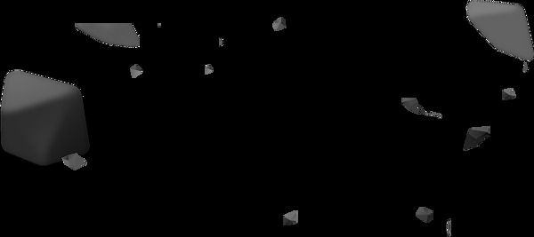 漂浮太空石塊png元素素材