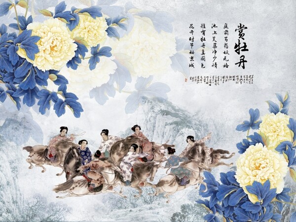 新中式背景墻