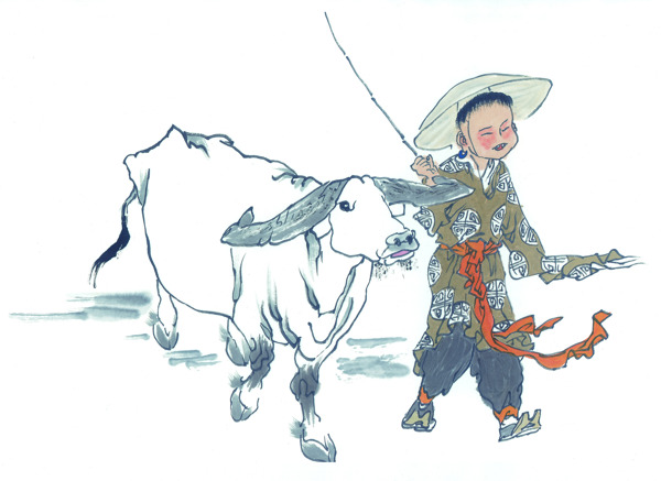 牧童牽牛